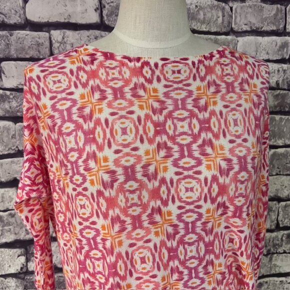 Chico's Multicolored 3/4 Sleeve Lightweight Pullover Sweater Size M - Picture 2 of 8